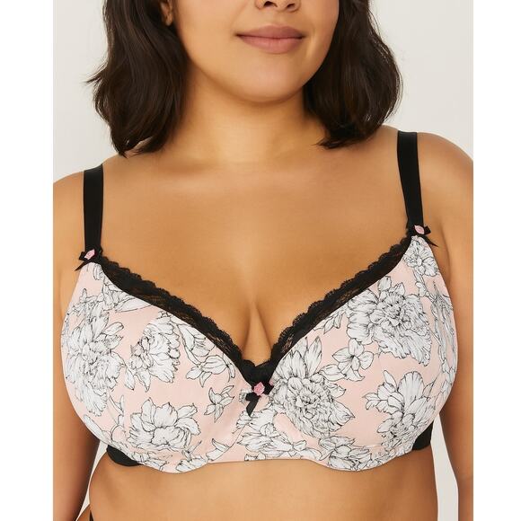 Cacique French Floral  Balconette Bra 42DD - Picture 3 of 7
